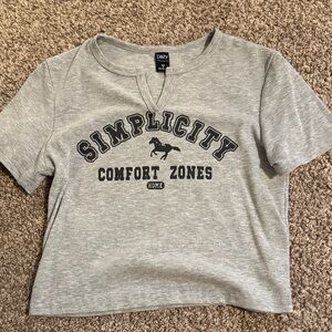 Daisy Gray Crop Top - Simplicity Comfort Zones